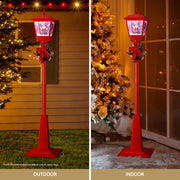 1.8M Christmas Lights Post Lamp LED Outdoor Decorations Jingle Jollys XMAS-MOT-LAMP-6FT-RED