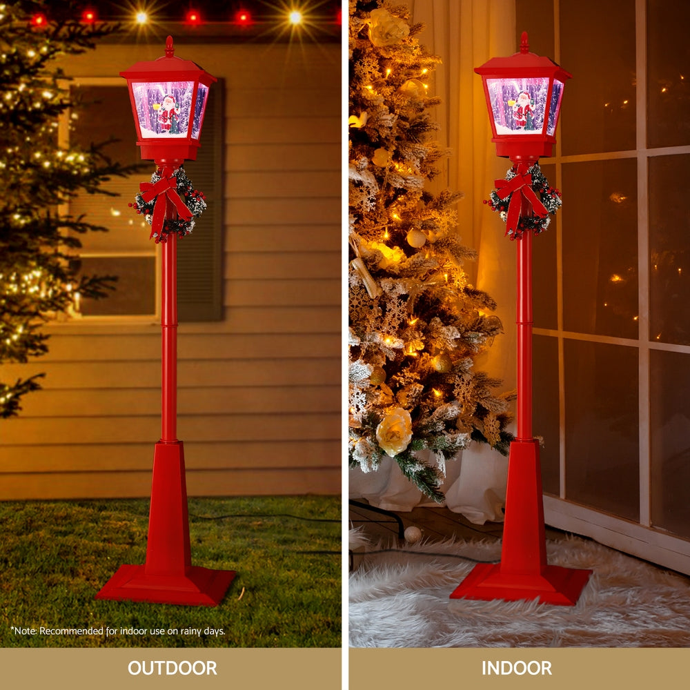 1.8M Christmas Lights Post Lamp LED Outdoor Decorations Jingle Jollys XMAS-MOT-LAMP-6FT-RED