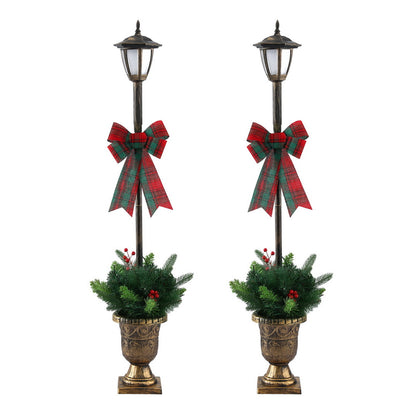 Jingle Jollys Christmas Lights 125cm Lamp Post 50 LED Fairy Light Decorations XMAS-MOT-LAMP-BRX2