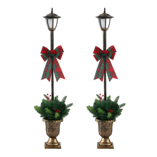 Jingle Jollys Christmas Lights 125cm Lamp Post 50 LED Fairy Light Decorations XMAS-MOT-LAMP-BRX2