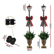 Jingle Jollys Christmas Lights 125cm Lamp Post 50 LED Fairy Light Decorations XMAS-MOT-LAMP-BRX2