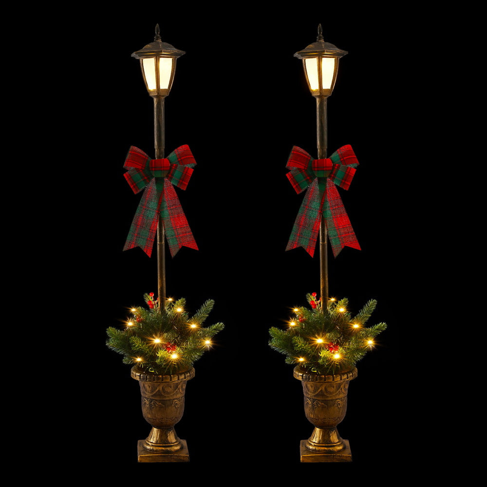Jingle Jollys Christmas Lights 125cm Lamp Post 50 LED Fairy Light Decorations XMAS-MOT-LAMP-BRX2