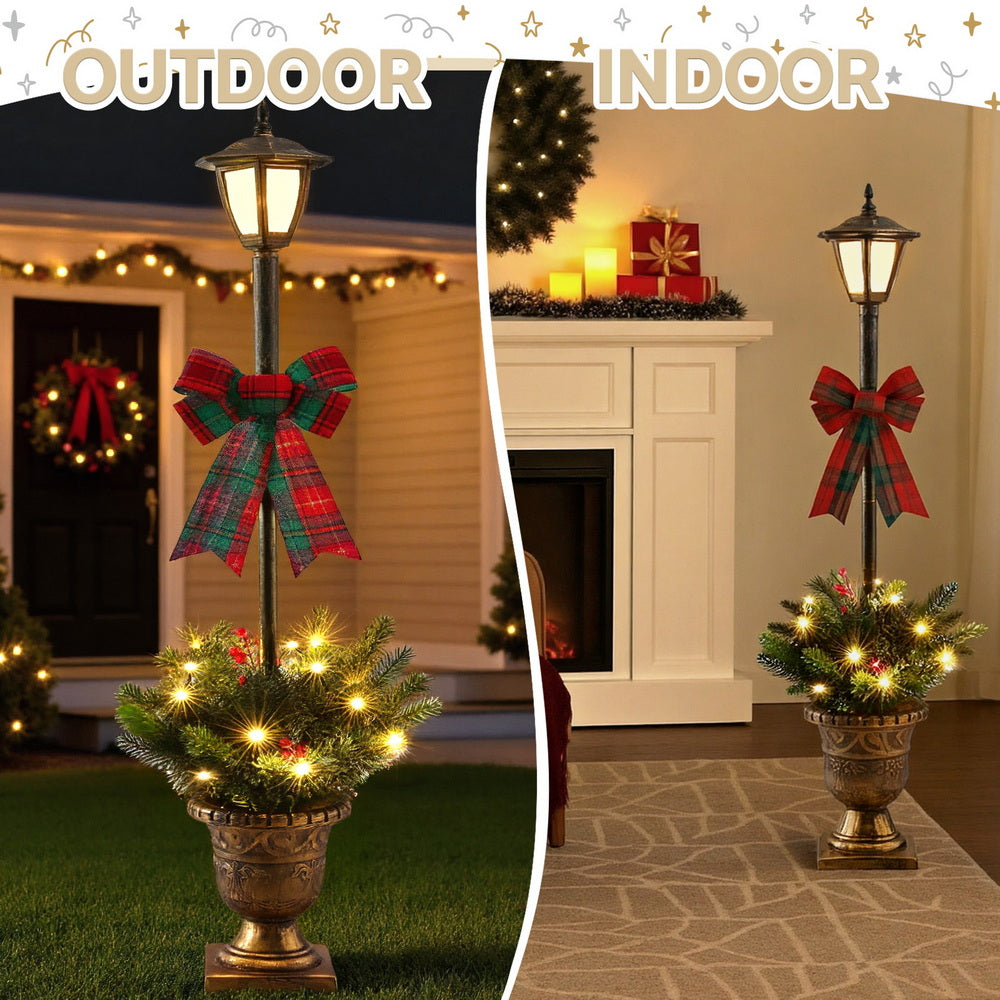 Jingle Jollys Christmas Lights 125cm Lamp Post 50 LED Fairy Light Decorations XMAS-MOT-LAMP-BRX2