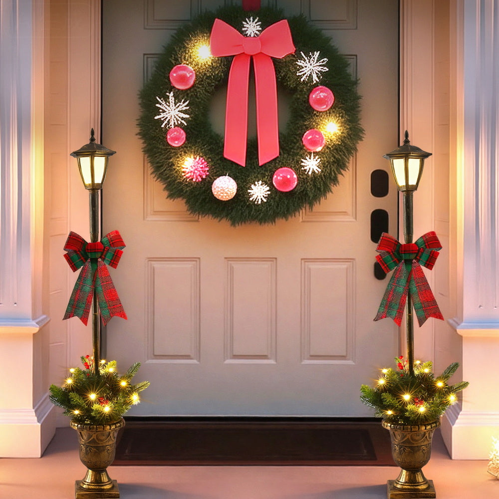 Jingle Jollys Christmas Lights 125cm Lamp Post 50 LED Fairy Light Decorations XMAS-MOT-LAMP-BRX2