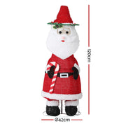 Jingle Jollys Christmas Lights 96 LED 120cm Fairy Light Santa Decorations XMAS-MOT-SANTA-4FT-WARM