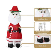 Jingle Jollys Christmas Lights 96 LED 120cm Fairy Light Santa Decorations XMAS-MOT-SANTA-4FT-WARM