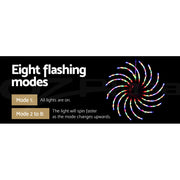 0.5M Christmas Lights 128 LED Spin Motif Light Decorations Jingle Jollys XMAS-MOT-SPIN-MC