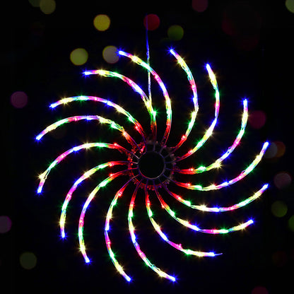 0.5M Christmas Lights 128 LED Spin Motif Light Decorations Jingle Jollys XMAS-MOT-SPIN-MC