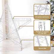 3 PCS Christmas Lights 900 LED Fairy Light Star Decorations Jingle Jollys XMAS-MOT-STAR-3PCS-WARM