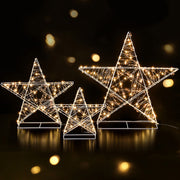 3 PCS Christmas Lights 900 LED Fairy Light Star Decorations Jingle Jollys XMAS-MOT-STAR-3PCS-WARM