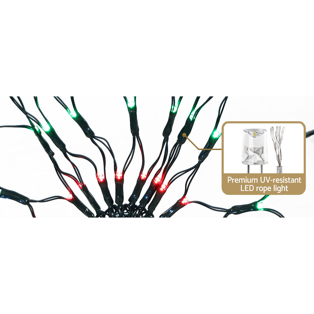 1.3M Christmas Lights 130 LED Snow Motif Light Decorations Jingle Jollys XMAS-MOT-STAR-MC