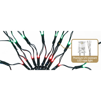 1.3M Christmas Lights 130 LED Snow Motif Light Decorations Jingle Jollys XMAS-MOT-STAR-MC