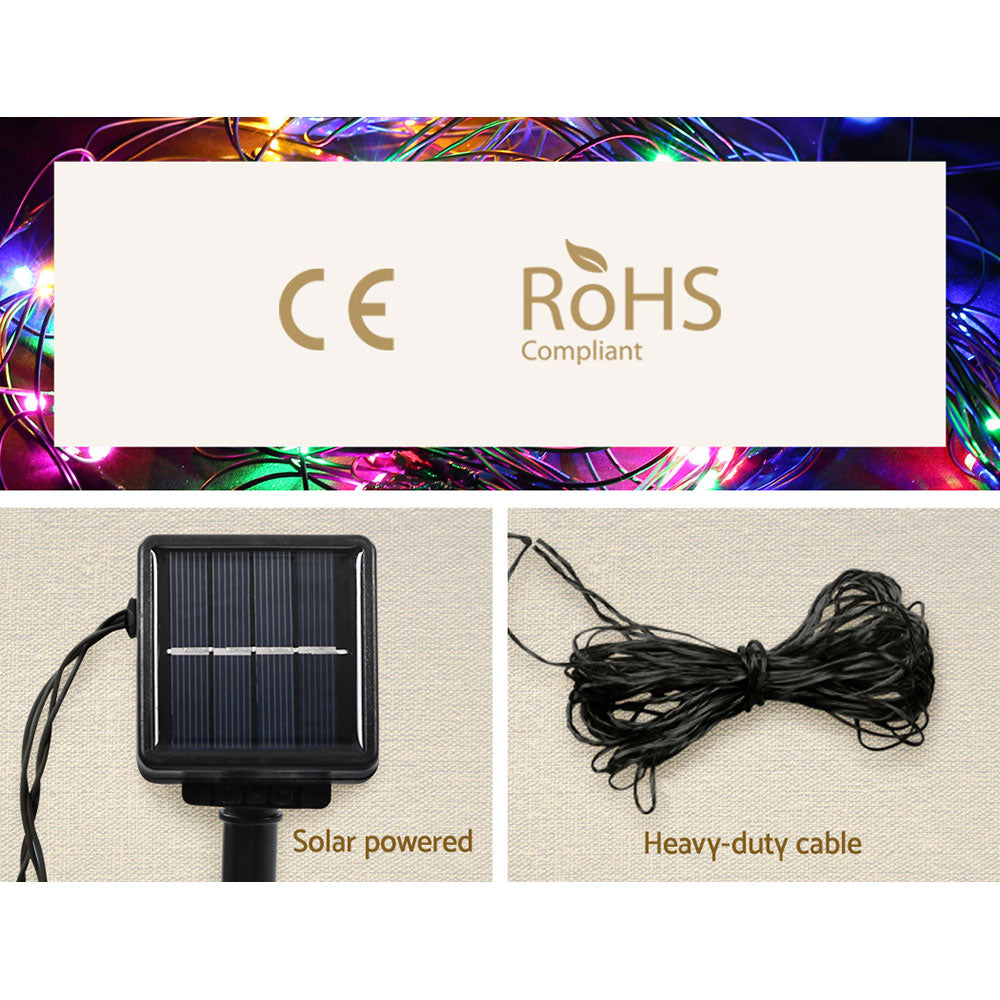 1.3M Christmas Lights 130 LED Snow Motif Light Decorations Jingle Jollys XMAS-MOT-STAR-MC