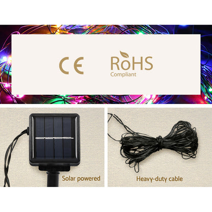 1.3M Christmas Lights 130 LED Snow Motif Light Decorations Jingle Jollys XMAS-MOT-STAR-MC