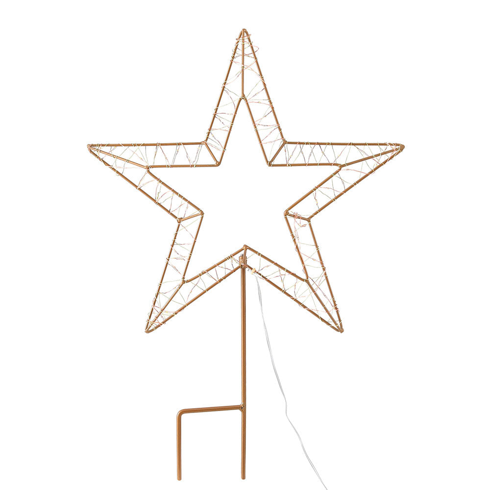 100 LED Christmas Lights Fairy Light Ground Star Garden Decoration Jingle Jollys XMAS-MOT-STAR-WARM