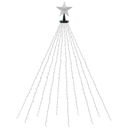 Jingle Jollys 2.5M Christmas Lights Waterfall String Light 300 LED Star Topper XMAS-MOT-TOPPER-WM