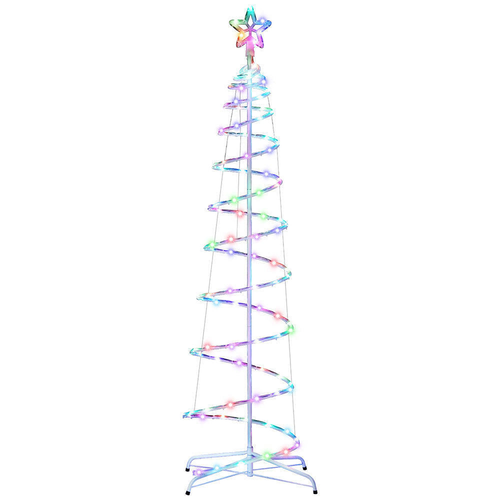 Jingle Jollys Christmas Tree 1.8m 100 RGB LED Rope Lights Xmas Trees Decoration XMAS-MOT-TREE-18-RGB