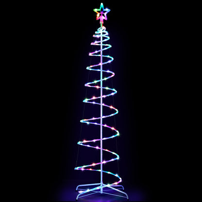 Jingle Jollys Christmas Tree 1.8m 100 RGB LED Rope Lights Xmas Trees Decoration XMAS-MOT-TREE-18-RGB