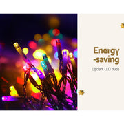 Jingle Jollys 3M Solar Christmas Lights String Light 200 LED XMAS-MOT-TREE-30-MC-SOL2