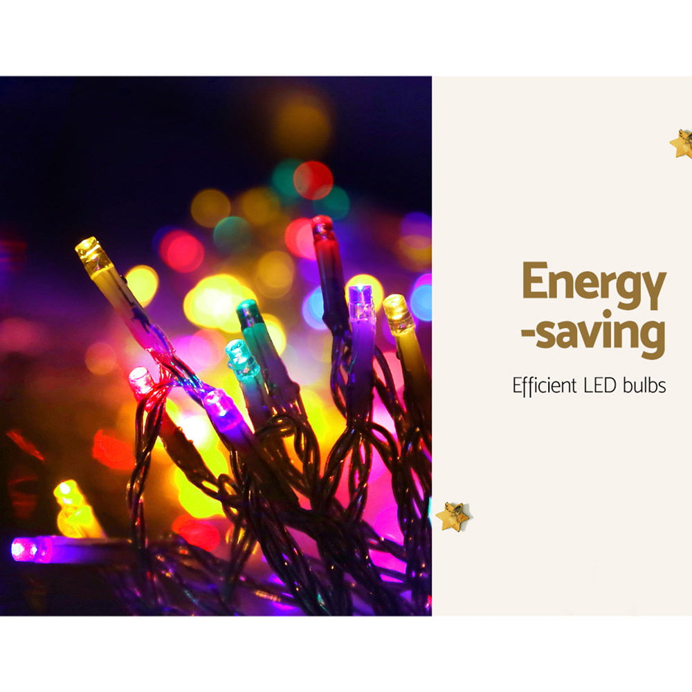 Jingle Jollys 3M Solar Christmas Lights String Light 200 LED XMAS-MOT-TREE-30-MC-SOL2