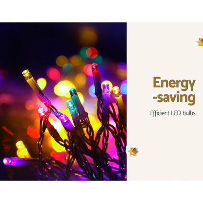 Jingle Jollys 3M Solar Christmas Lights String Light 200 LED XMAS-MOT-TREE-30-MC-SOL2