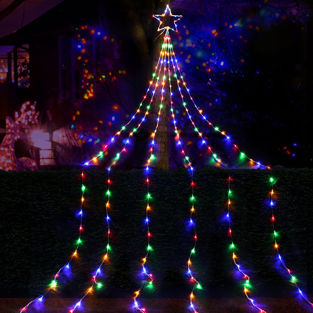 Jingle Jollys 3M Solar Christmas Lights String Light 200 LED XMAS-MOT-TREE-30-MC-SOL2