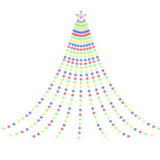 Jingle Jollys 3.8M Christmas Lights Waterfall String Light 340 LED XMAS-MOT-TREE-35-RGB