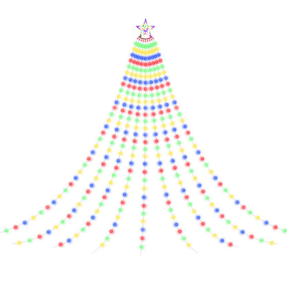 Jingle Jollys 3.8M Christmas Lights Waterfall String Light 340 LED XMAS-MOT-TREE-35-RGB