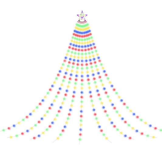 Jingle Jollys 3.8M Christmas Lights Waterfall String Light 340 LED XMAS-MOT-TREE-35-RGB