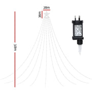 Jingle Jollys 3.8M Christmas Lights Waterfall String Light 340 LED XMAS-MOT-TREE-35-RGB