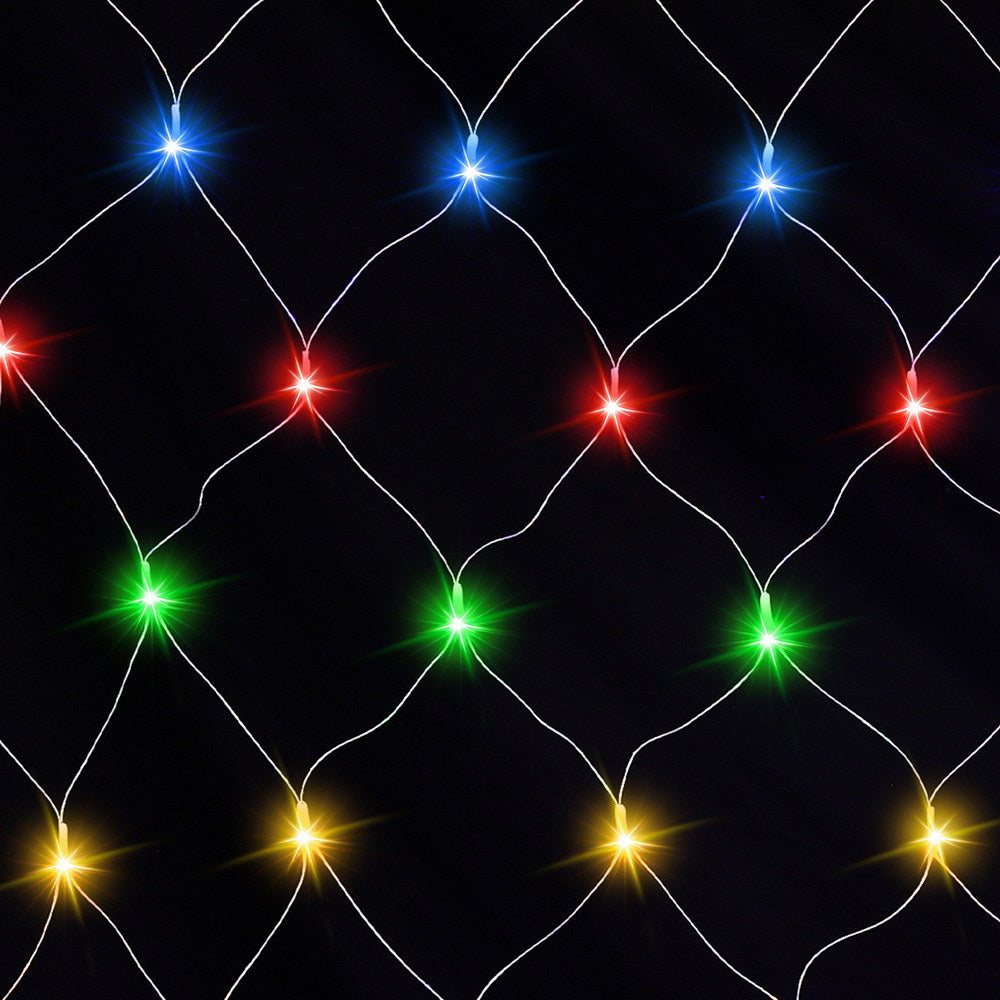 Jingle Jollys Christmas Lights 5Mx3M Net String Light 600 LED Colourful Beads XMAS-NE1000-4X6-MC