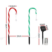 Jingle Jollys 8 PCS Christmas Lights Path Ground Light Garden Decorations 72 LED XMAS-PATH-CANDY-MC-8PC