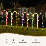 Jingle Jollys 8 PCS Christmas Lights Path Ground Light Garden Decorations 72 LED XMAS-PATH-CANDY-MC-8PC