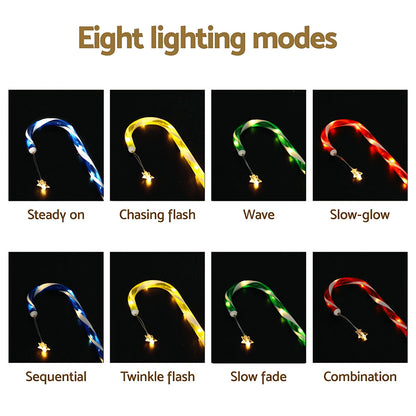 Jingle Jollys 8 PCS Christmas Lights Path Ground Light Garden Decorations 72 LED XMAS-PATH-CANDY-MC-8PC