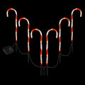 42 LED 6 PCS Christmas Lights Path Ground Light Garden Decorations Jingle Jollys XMAS-PATH-CANDY-RD-54CM-6PC
