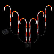 42 LED 6 PCS Christmas Lights Path Ground Light Garden Decorations Jingle Jollys XMAS-PATH-CANDY-RD-54CM-6PC