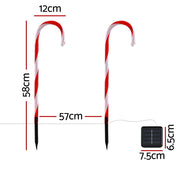 42 LED 6 PCS Christmas Lights Path Ground Light Garden Decorations Jingle Jollys XMAS-PATH-CANDY-RD-54CM-6PC