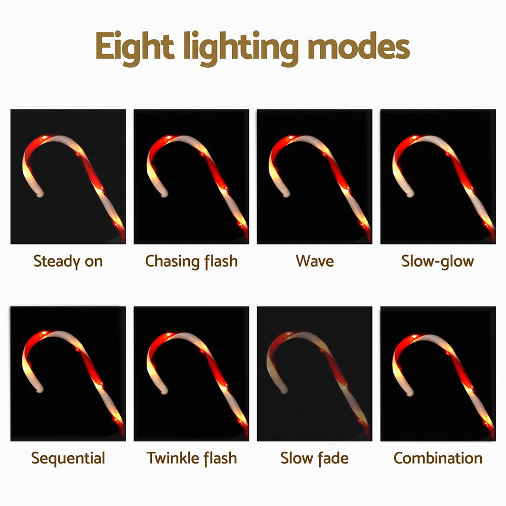 42 LED 6 PCS Christmas Lights Path Ground Light Garden Decorations Jingle Jollys XMAS-PATH-CANDY-RD-54CM-6PC