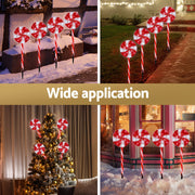 4 PCS Christmas Lights Path Ground Light Garden Decoration 112 LED Jingle Jollys XMAS-PATH-LOLLIPOP-GD-74CM-6PC