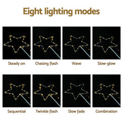 Jingle Jollys 4 PCS Christmas Lights Path Ground Light Garden Decorations 144 LED XMAS-PATH-STAR-WM-4PC