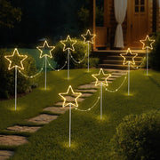 Jingle Jollys 4 PCS Christmas Lights Path Ground Light Garden Decorations 144 LED XMAS-PATH-STAR-WM-4PC