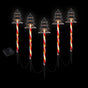 25 LED 5 PCS Christmas Lights Path Ground Light Garden Decorations Jingle Jollys XMAS-PATH-TREE-RD-54CM-6PC