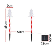 25 LED 5 PCS Christmas Lights Path Ground Light Garden Decorations Jingle Jollys XMAS-PATH-TREE-RD-54CM-6PC