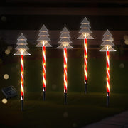 25 LED 5 PCS Christmas Lights Path Ground Light Garden Decorations Jingle Jollys XMAS-PATH-TREE-RD-54CM-6PC