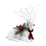 Jingle Jollys Christmas Reindeer 32cm Glitter Deer Ornaments Party Decorations XMAS-REINDEER-LY-S-WH