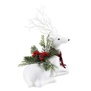 Jingle Jollys Christmas Reindeer 32cm Glitter Deer Ornaments Party Decorations XMAS-REINDEER-LY-S-WH