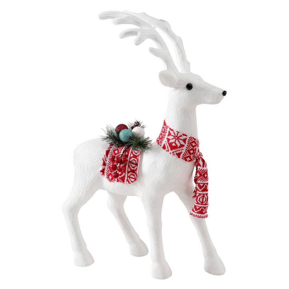 Jingle Jollys Christmas Reindeer 60cm Glitter Deer Ornaments Party Decorations XMAS-REINDEER-M-WH