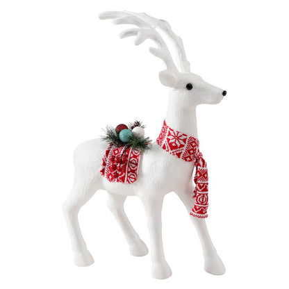 Jingle Jollys Christmas Reindeer 60cm Glitter Deer Ornaments Party Decorations XMAS-REINDEER-M-WH