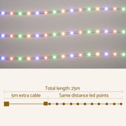 20M Christmas Lights String Rope Light Decorations 600 LED Colorful Jingle Jollys XMAS-ROPE-20M-600LED-MC