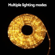 20M Christmas Lights String Rope Light Decorations 600 LED Warm Jingle Jollys XMAS-ROPE-20M-600LED-WM